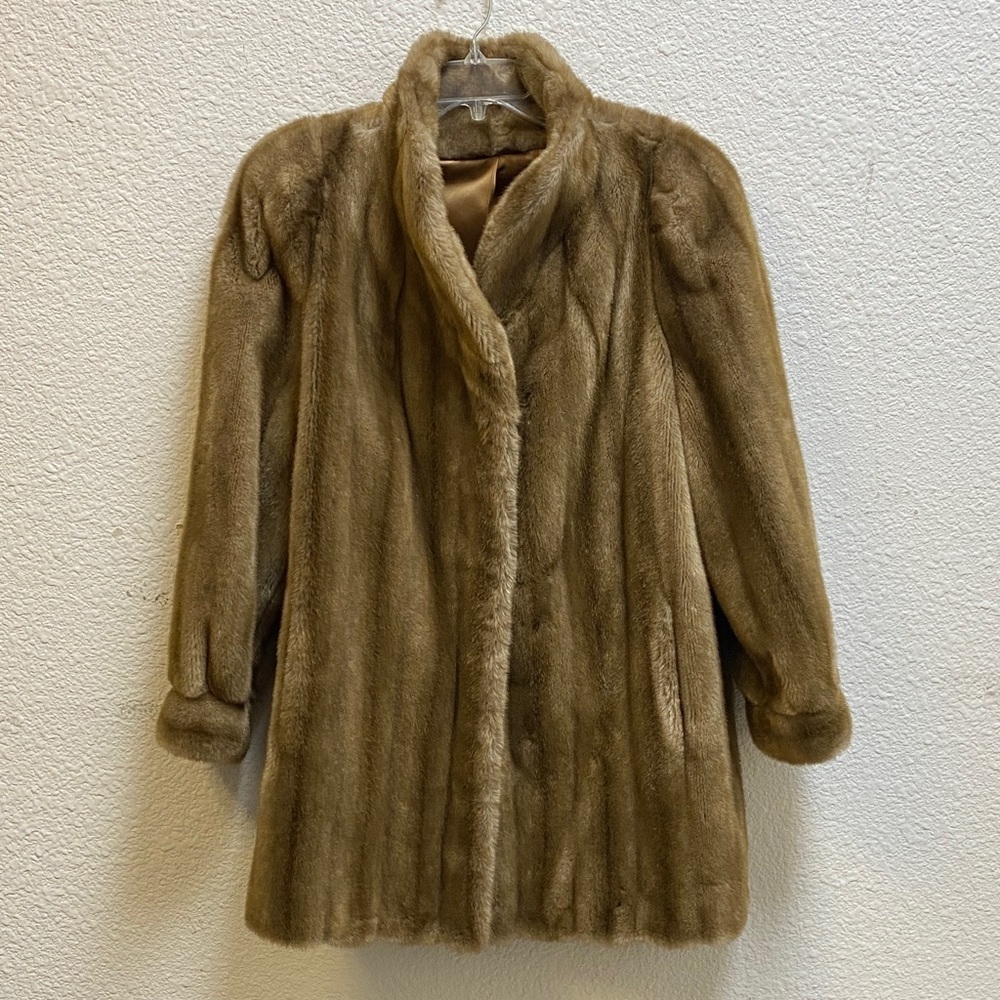 vintage Tissavel France faux fur coat, known luxury